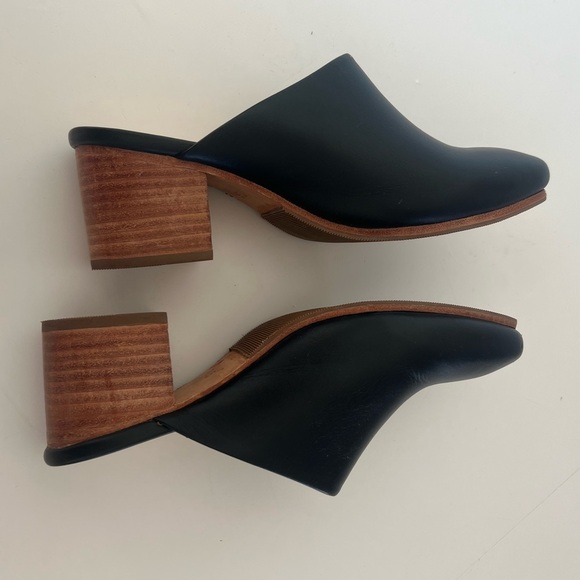 Nisolo All- Day Heeled Mule Black Leather Slip-On Shoe Size 7.5 - Picture 7 of 11